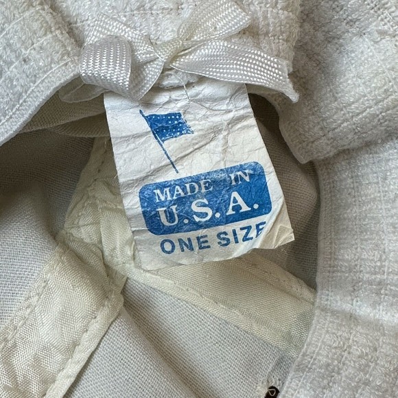 Vintage‎ Mullet Nay Resort Hat Woman’s One Size Made In USA Bucket Hat White - Picture 12 of 12